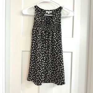 NWOT Pleione Women’s Floral Rouched V-Neck Sleeveless Top, Small